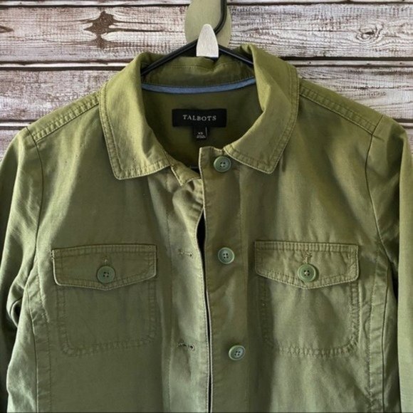 Talbots Pom Pom Trim Button-Down Jacket‎ Size XS - Picture 3 of 9